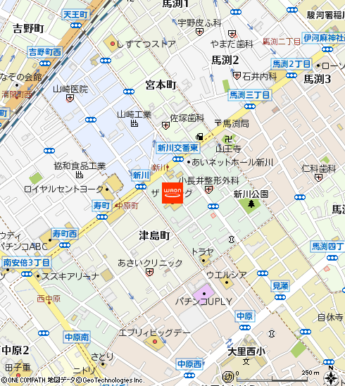 ザ・ビッグ静岡新川店付近の地図
